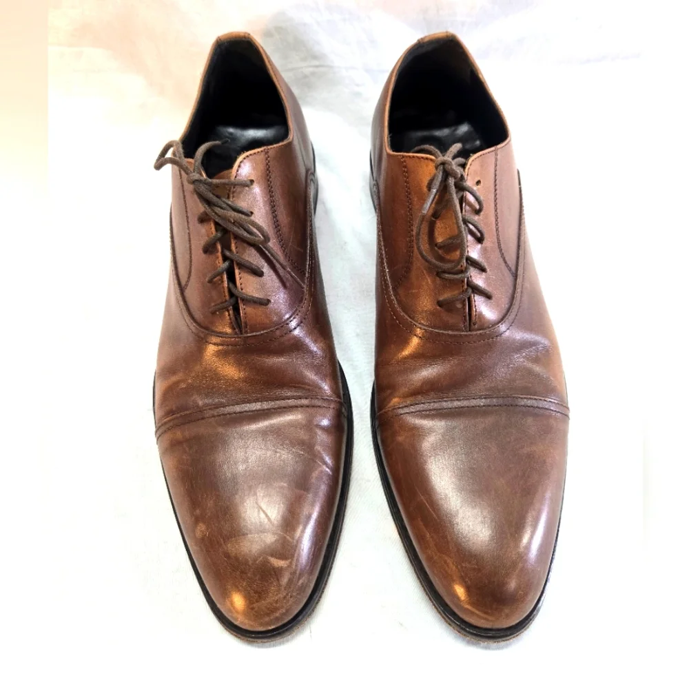 To Boot New York Adam Derrick Men's 11 Brandon Cognac Cap Toe Oxfords Italy